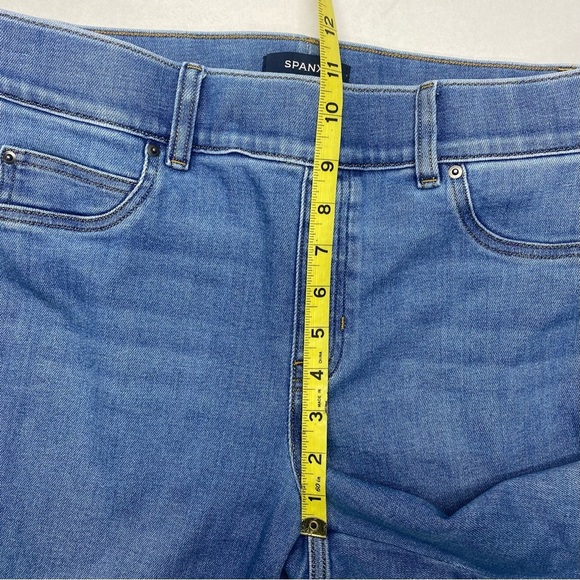 SPANX FLARE JEANS WOMENS LARGE PULL ON CITY CASUAL COLLEGE - Picture 9 of 10